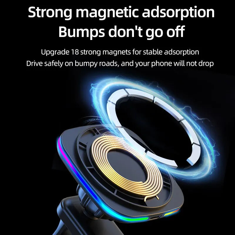 30W RGB Magnetic Car Charger