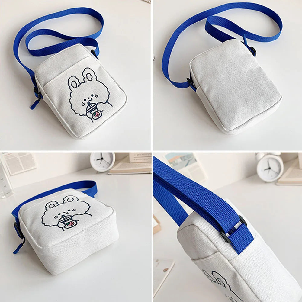 Cute Large-Capacity Canvas Crossbody Bag