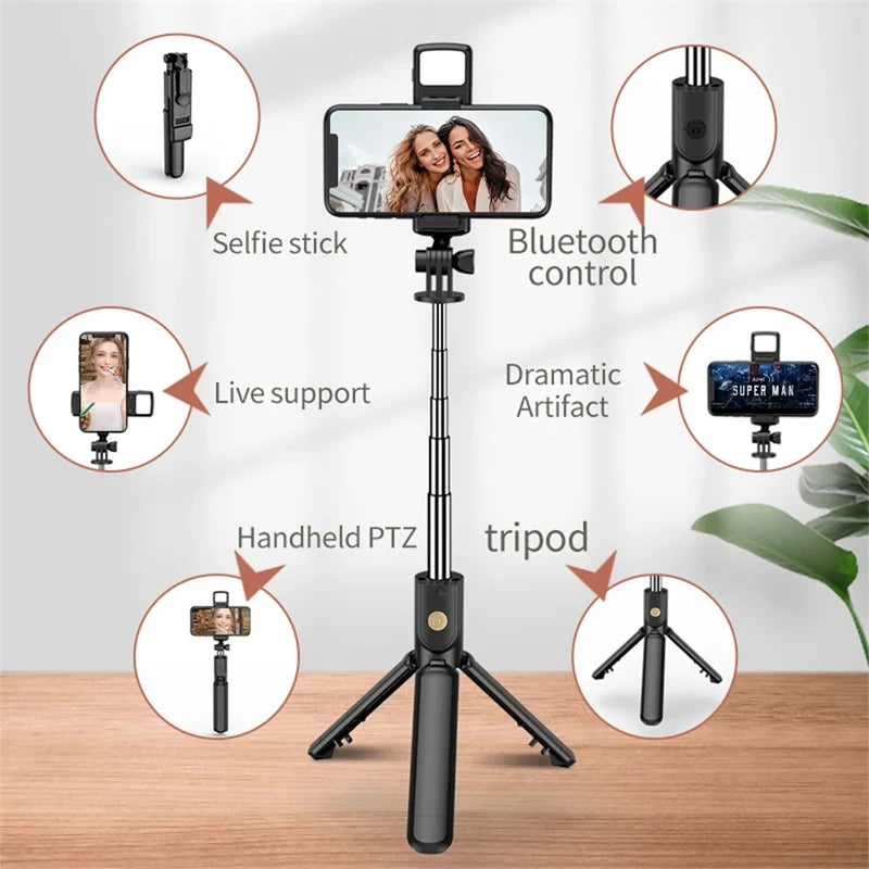 Extendable Selfie Stick Tripod with Remote