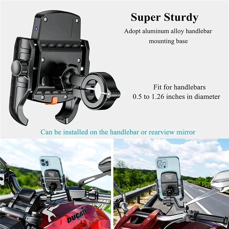 Motorcycle Wireless Phone Charger Mount