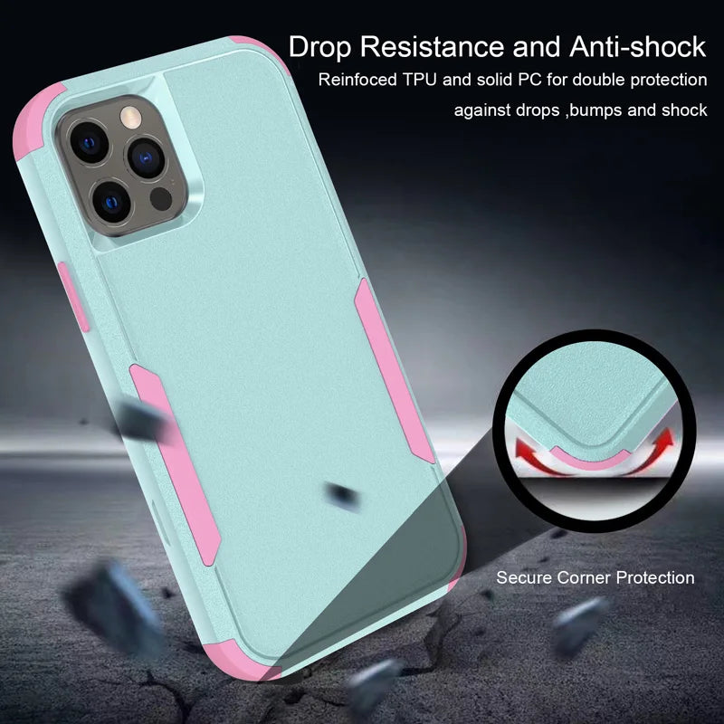 3-Layer Armor Shockproof iPhone Case