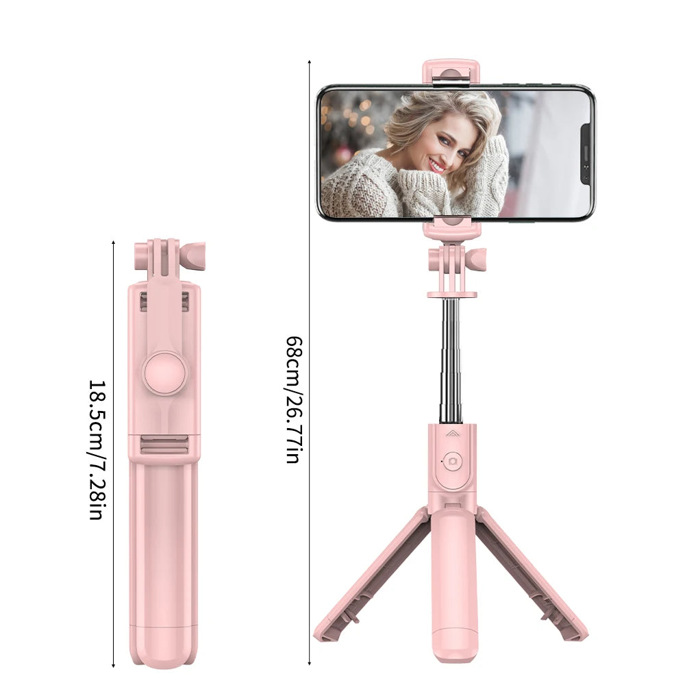 Wireless Selfie Stick Tripod with Light