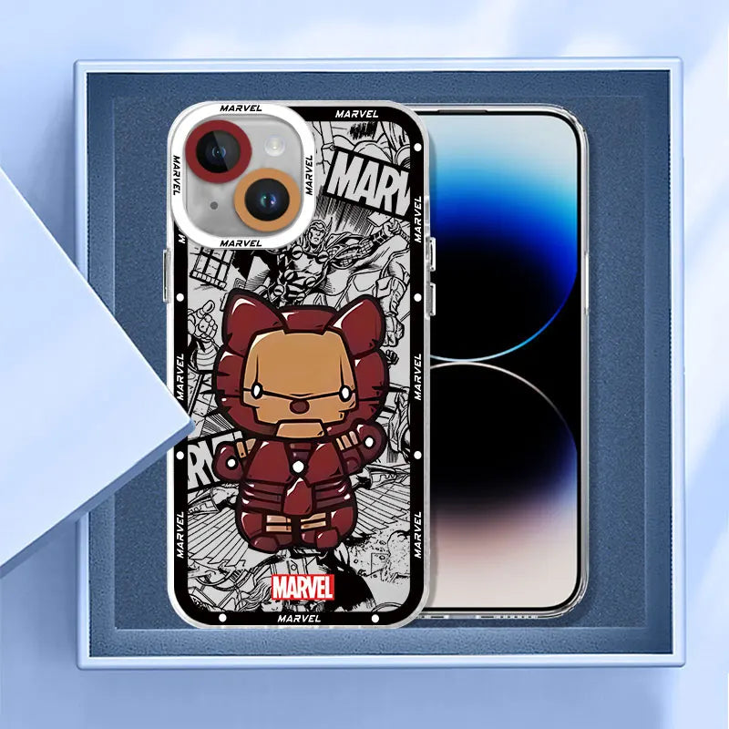 Cute Spider-Man Transparent iPhone Case